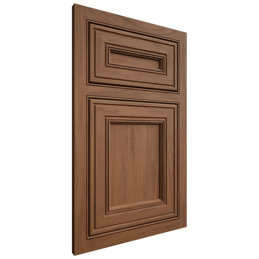 Shiloh Cabinetry Beaded Inset Glenbrook Alder Plain Cut Walnut Door