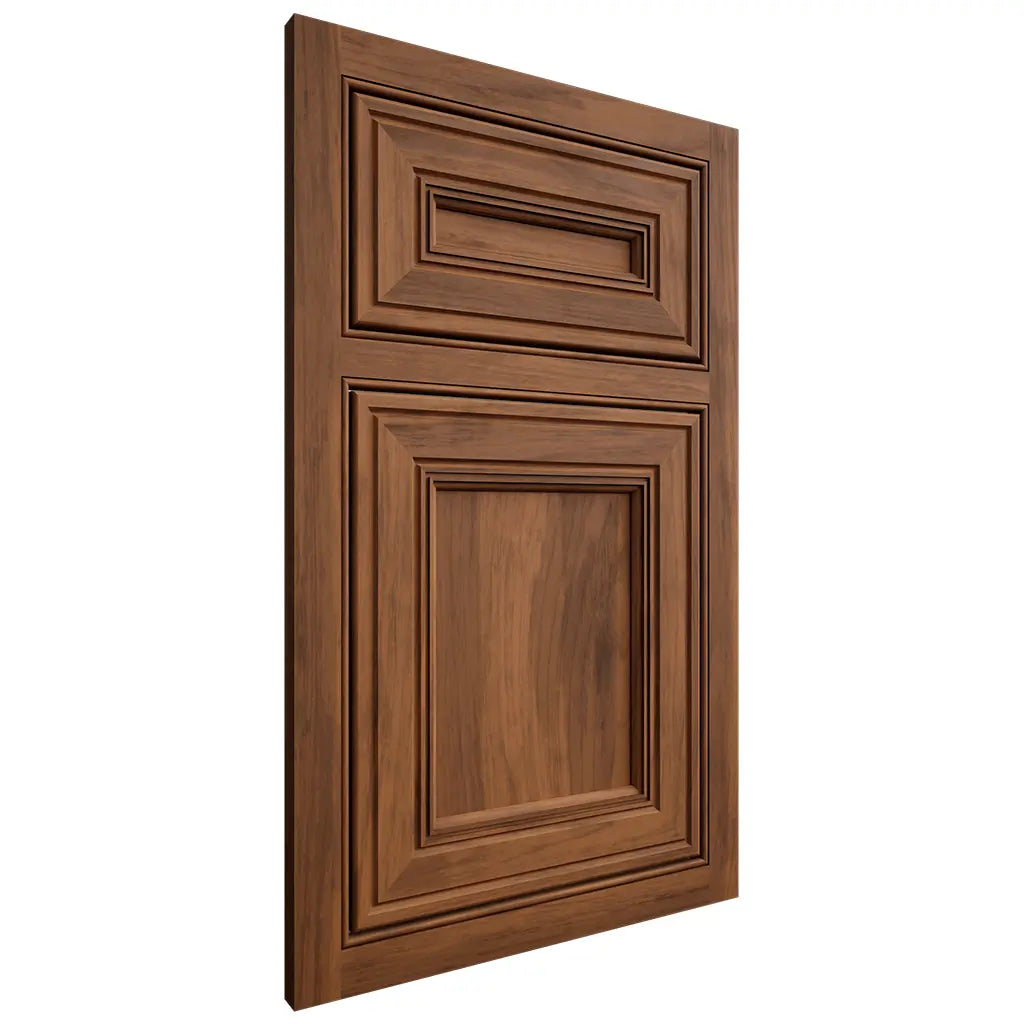 Shiloh Cabinetry Beaded Inset Glenbrook Hickory Plain Cut Burnt Sugar Door