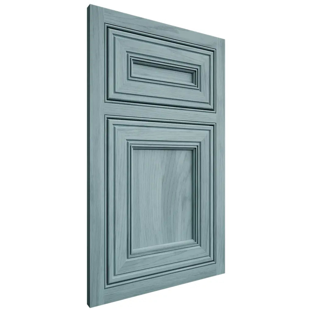 Shiloh Cabinetry Beaded Inset Glenbrook Hickory Plain Cut Sky Door