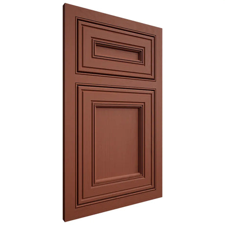 Shiloh Cabinetry Beaded Inset Glenbrook Maple Plain Cut Cayenne Door