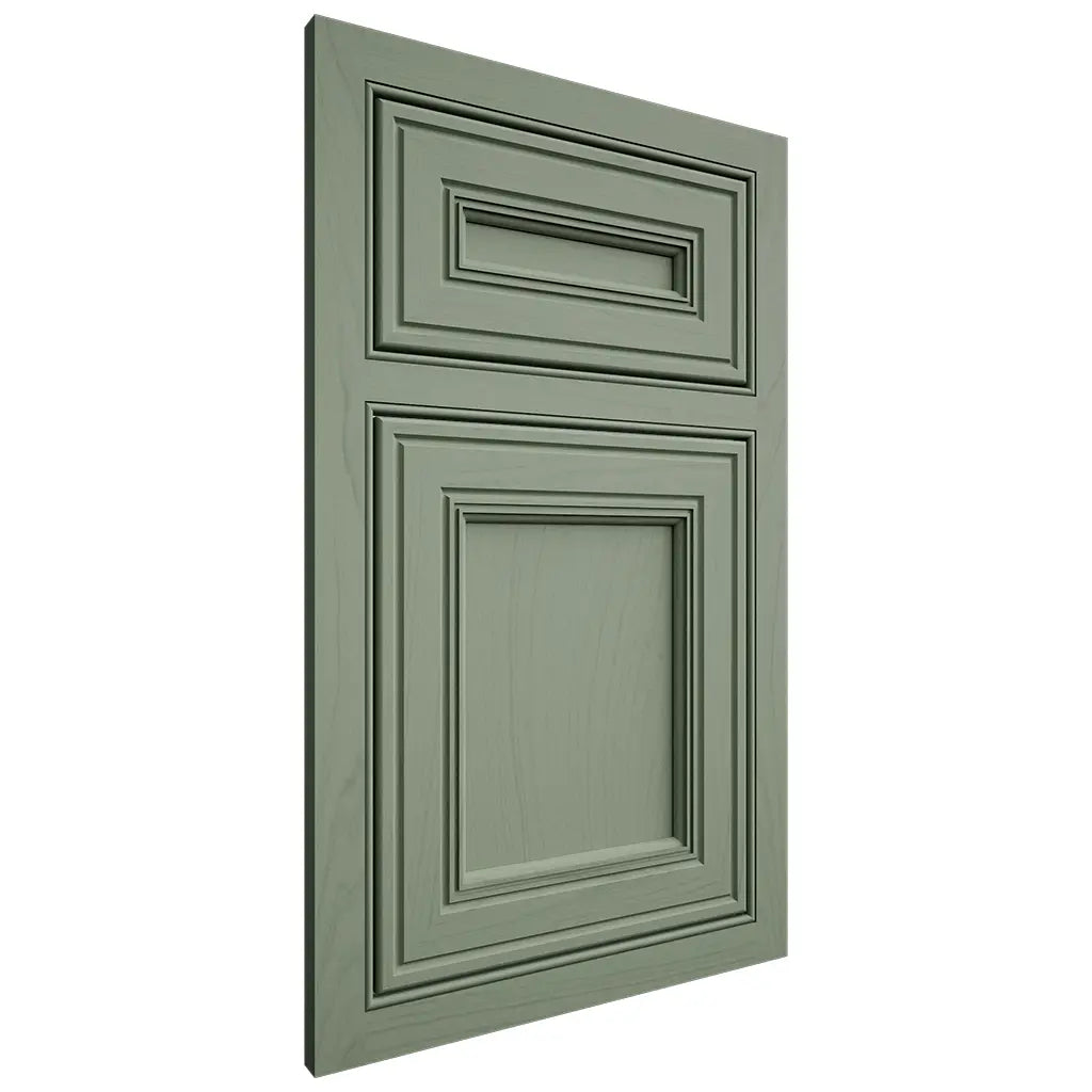 Shiloh Cabinetry Beaded Inset Glenbrook Poplar Plain Cut Moss Door