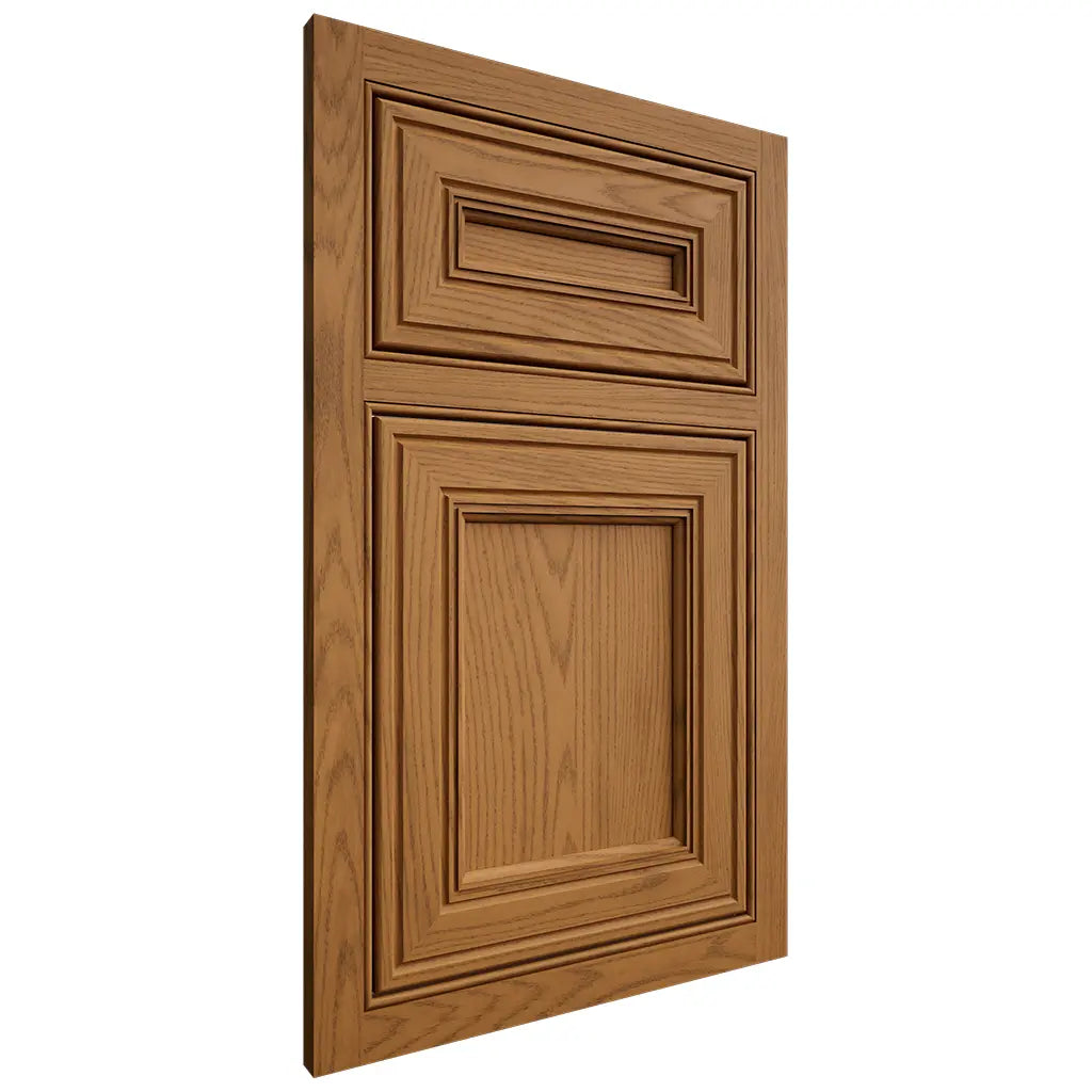 Shiloh Cabinetry Beaded Inset Glenbrook Red Oak Plain Cut Autumn Door