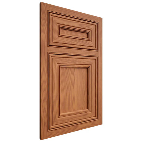 Shiloh Cabinetry Beaded Inset Glenbrook Red Oak Plain Cut Harvest Door