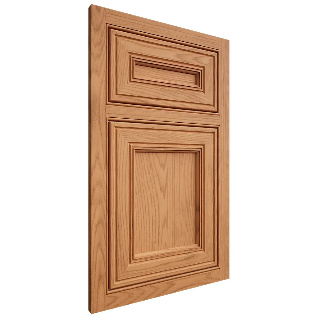 Shiloh Cabinetry Beaded Inset Glenbrook Red Oak Plain Cut Medium Door