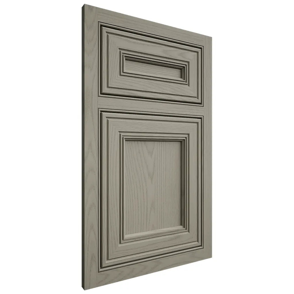 Shiloh Cabinetry Beaded Inset Glenbrook Red Oak Plain Cut Thyme Door