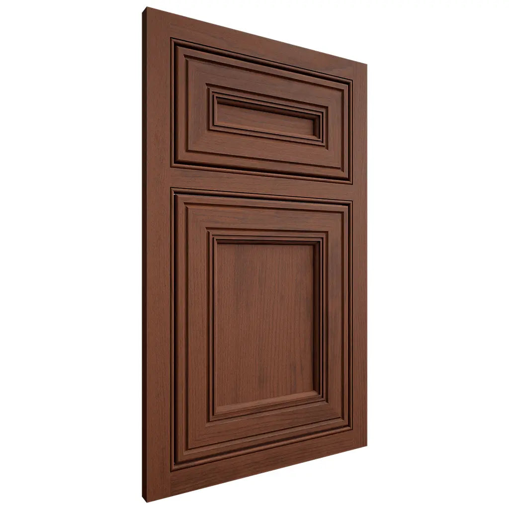 Shiloh Cabinetry Beaded Inset Glenbrook Walnut Plain Cut Rye Door