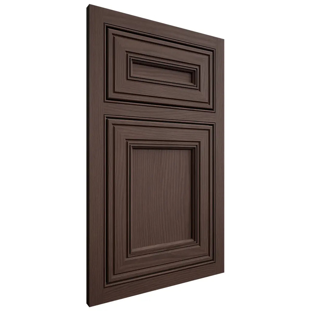Shiloh Cabinetry Beaded Inset Glenbrook White Oak Plain Cut Dusk Door