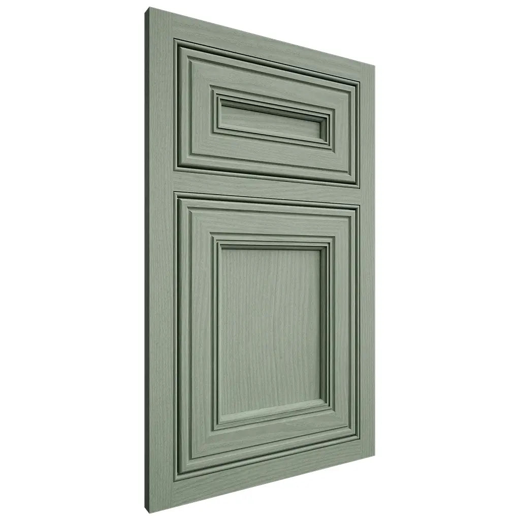 Shiloh Cabinetry Beaded Inset Glenbrook White Oak Plain Cut Moss Door