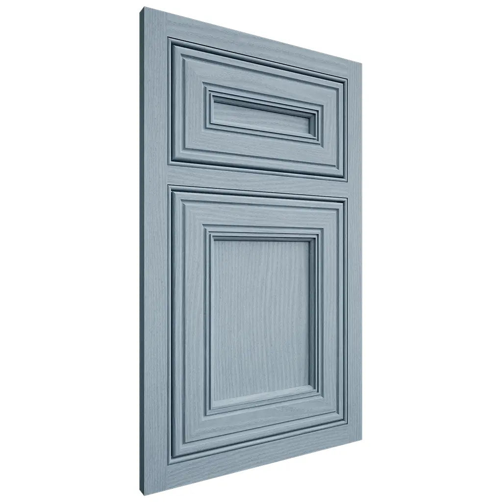 Shiloh Cabinetry Beaded Inset Glenbrook White Oak Plain Cut Sky Door
