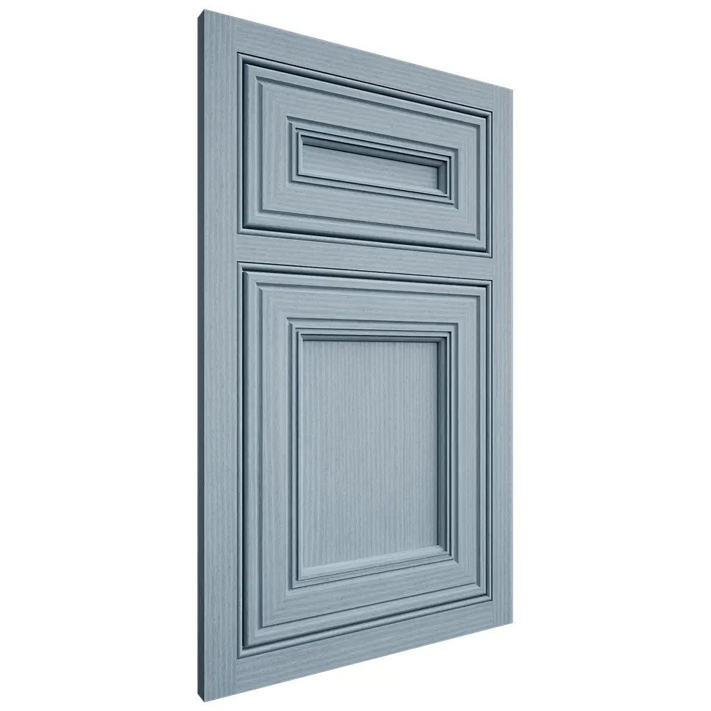 Shiloh Cabinetry Beaded Inset Glenbrook White Oak Rift Cut Sky Door