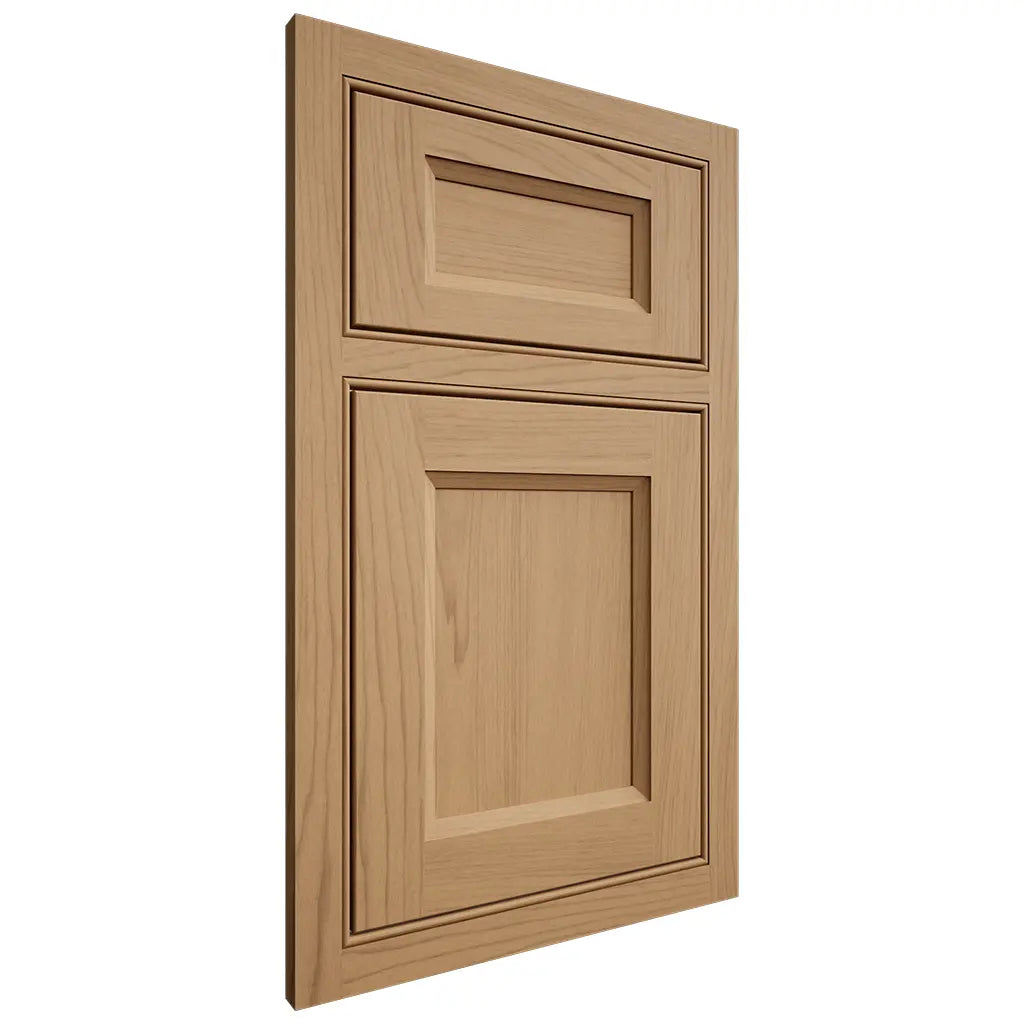 Shiloh Cabinetry Beaded Inset Greensboro Alder Plain Cut Natural Door
