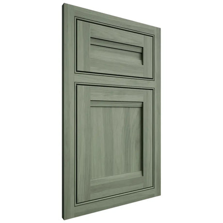 Shiloh Cabinetry Beaded Inset Greensboro Hickory Plain Cut Moss Door
