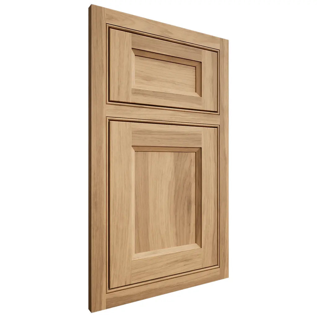 Shiloh Cabinetry Beaded Inset Greensboro Hickory Plain Cut Natural Door