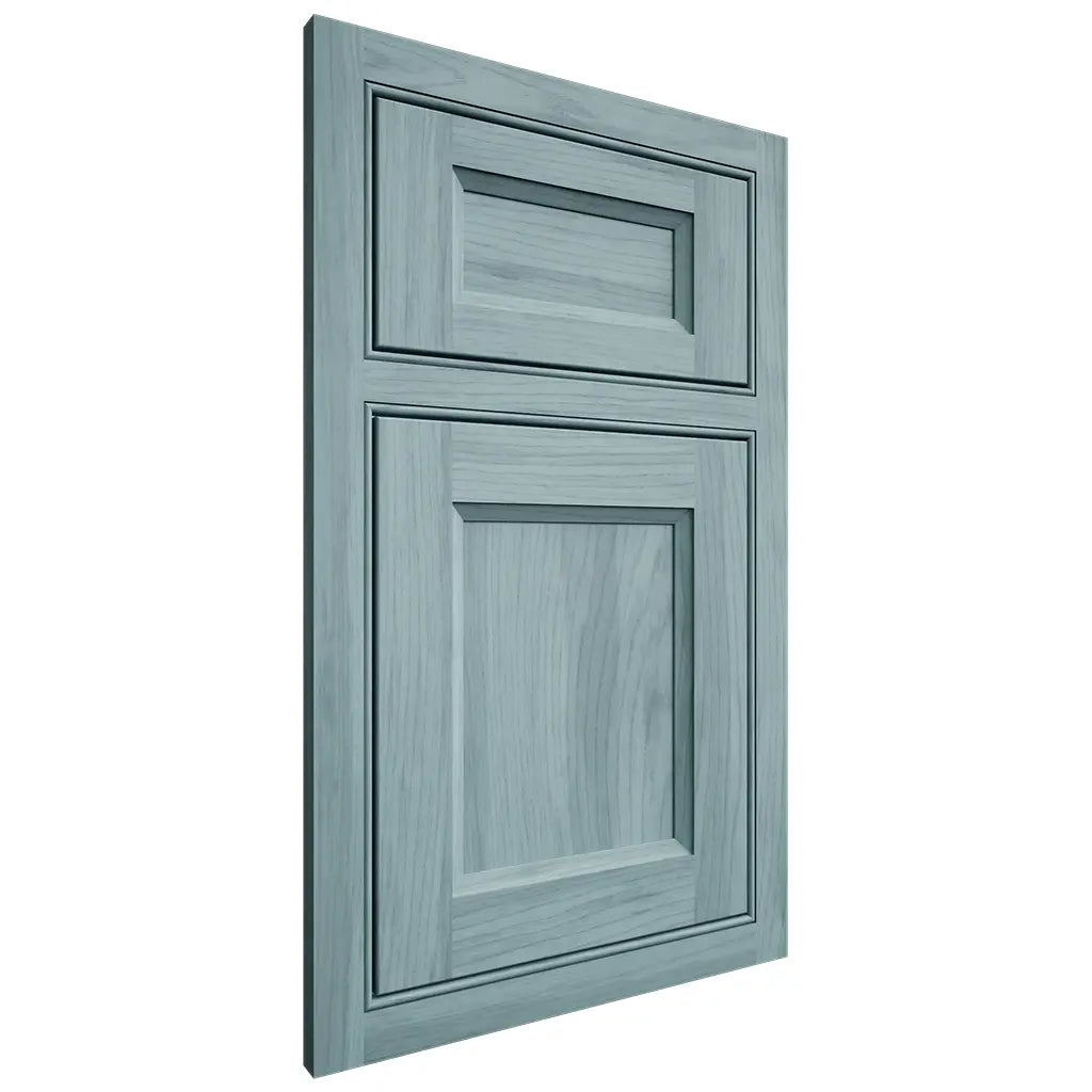 Shiloh Cabinetry Beaded Inset Greensboro Hickory Plain Cut Sky Door