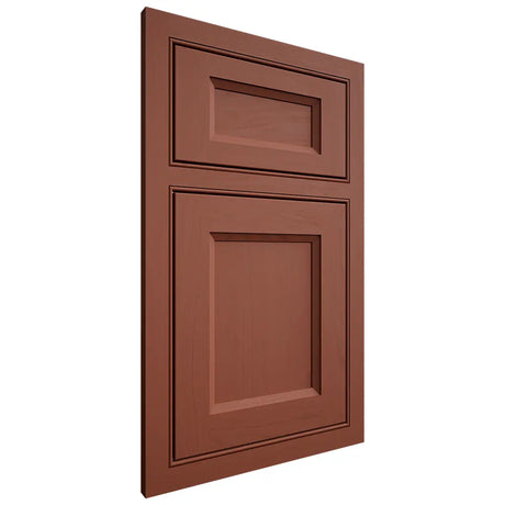 Shiloh Cabinetry Beaded Inset Greensboro Maple Plain Cut Cayenne Door