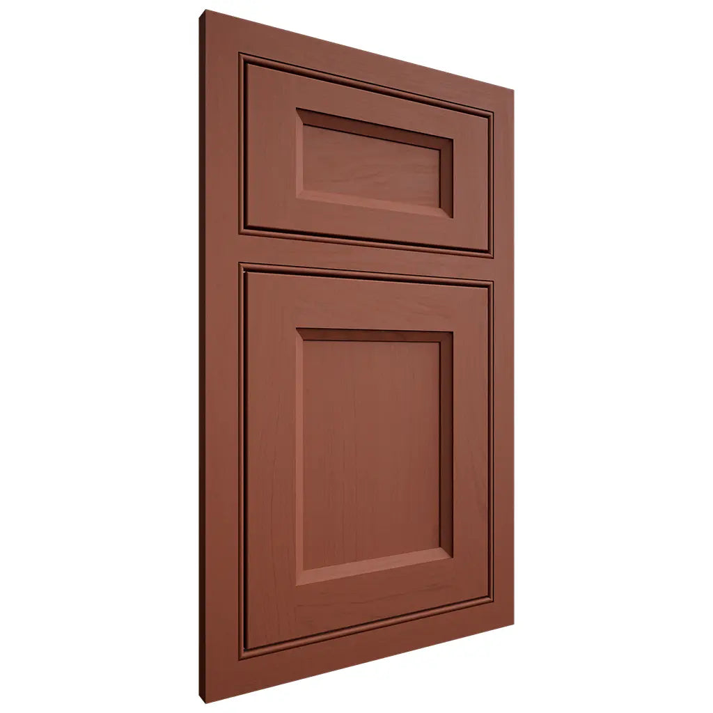 Shiloh Cabinetry Beaded Inset Greensboro Maple Plain Cut Cayenne Door