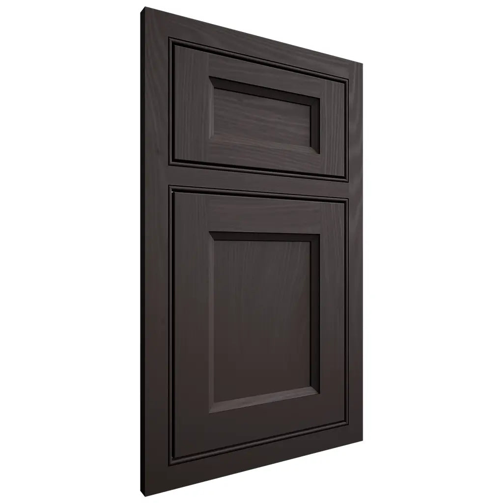 Shiloh Cabinetry Beaded Inset Greensboro Poplar Plain Cut Carbon Door