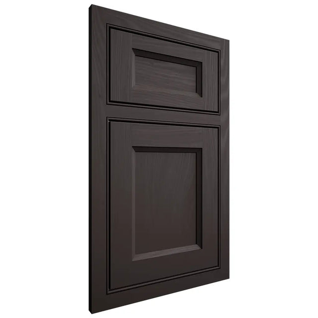 Shiloh Cabinetry Beaded Inset Greensboro Poplar Plain Cut Carbon Door