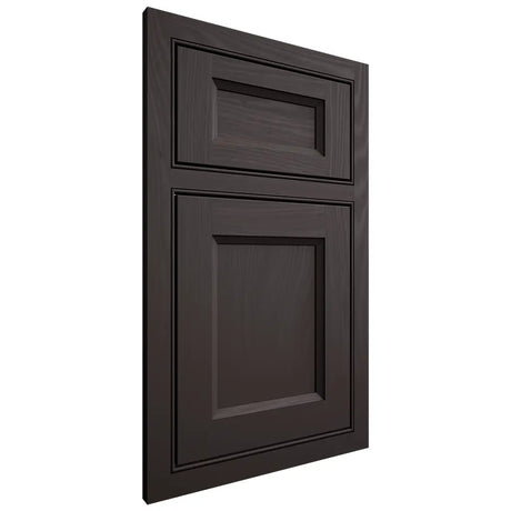 Shiloh Cabinetry Beaded Inset Greensboro Poplar Plain Cut Carbon Door