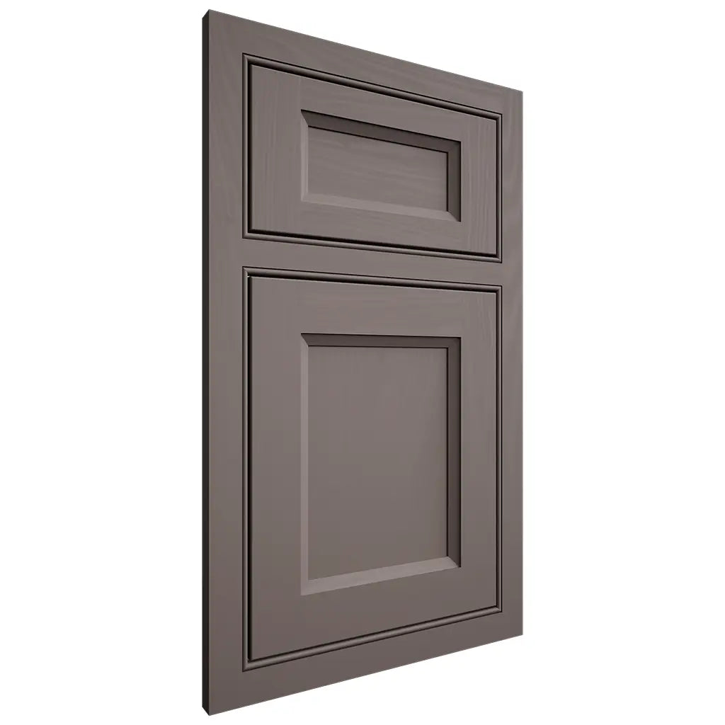 Shiloh Cabinetry Beaded Inset Greensboro Poplar Plain Cut Heatherstone Door