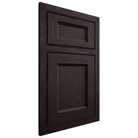 Shiloh Cabinetry Beaded Inset Greensboro Red Oak Plain Cut Espresso Door