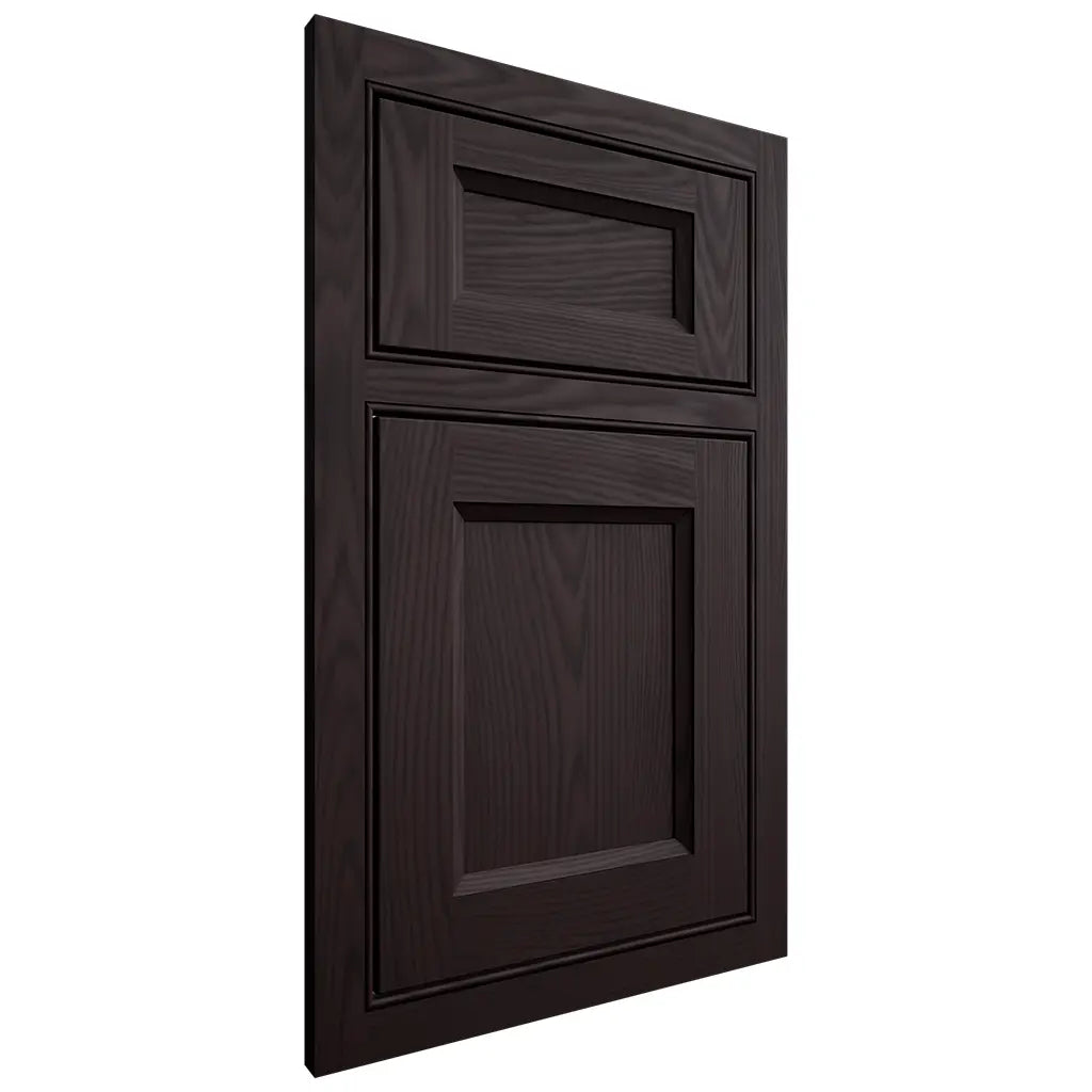 Shiloh Cabinetry Beaded Inset Greensboro Red Oak Plain Cut Espresso Door