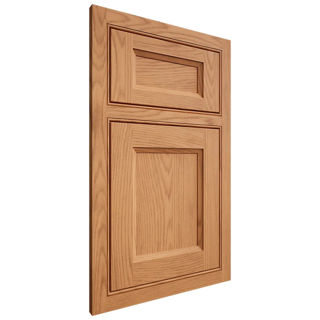 Shiloh Cabinetry Beaded Inset Greensboro Red Oak Plain Cut Medium Door