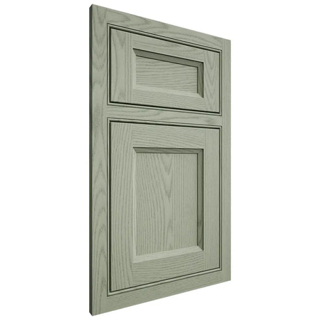 Shiloh Cabinetry Beaded Inset Greensboro Red Oak Plain Cut Moss Door
