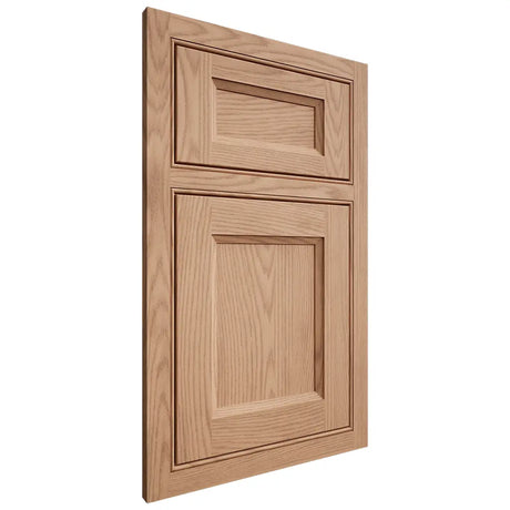 Shiloh Cabinetry Beaded Inset Greensboro Red Oak Plain Cut Natural Door