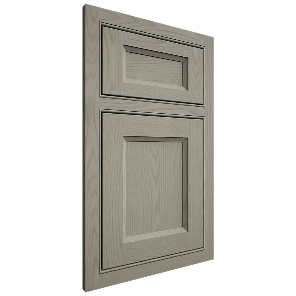 Shiloh Cabinetry Beaded Inset Greensboro Red Oak Plain Cut Thyme Door