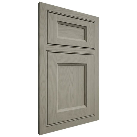 Shiloh Cabinetry Beaded Inset Greensboro Red Oak Plain Cut Thyme Door