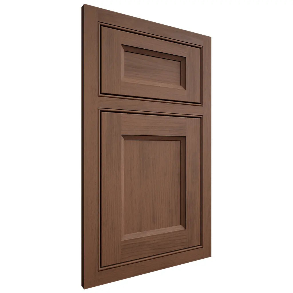 Shiloh Cabinetry Beaded Inset Greensboro Walnut Plain Cut Natural Door