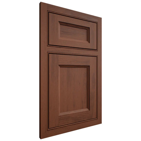 Shiloh Cabinetry Beaded Inset Greensboro Walnut Plain Cut Rye Door