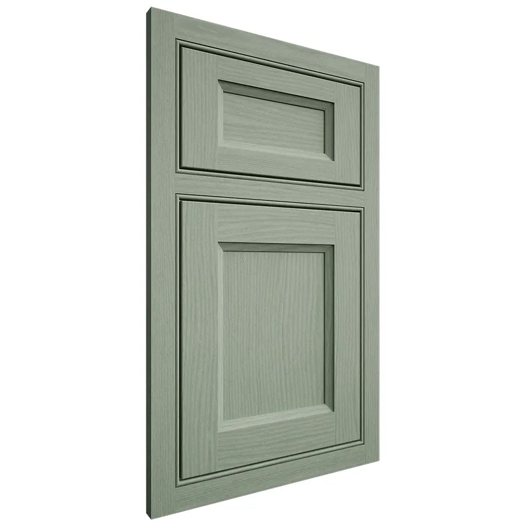 Shiloh Cabinetry Beaded Inset Greensboro White Oak Plain Cut Moss Door