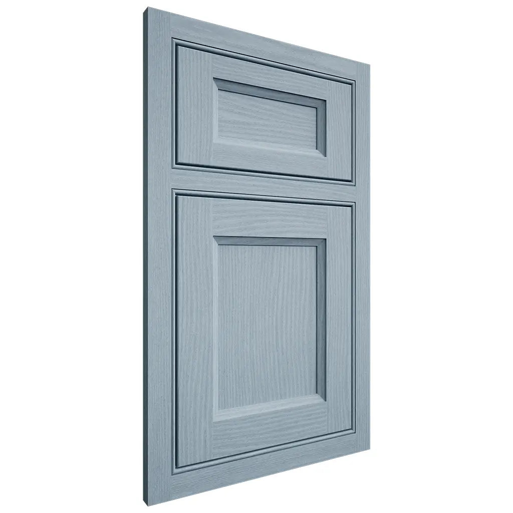 Shiloh Cabinetry Beaded Inset Greensboro White Oak Plain Cut Sky Door