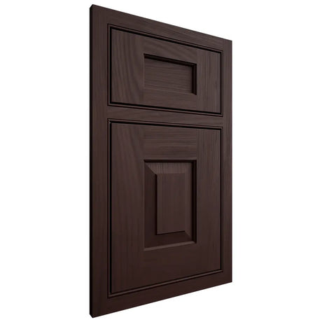 Shiloh Cabinetry Beaded Inset Hamlin Alder Plain Cut Bistre Door