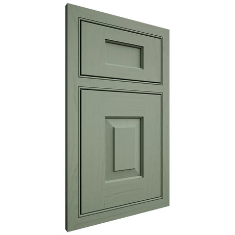Shiloh Cabinetry Beaded Inset Hamlin Poplar Plain Cut Moss Door
