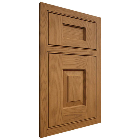 Shiloh Cabinetry Beaded Inset Hamlin Red Oak Plain Cut Autumn Door