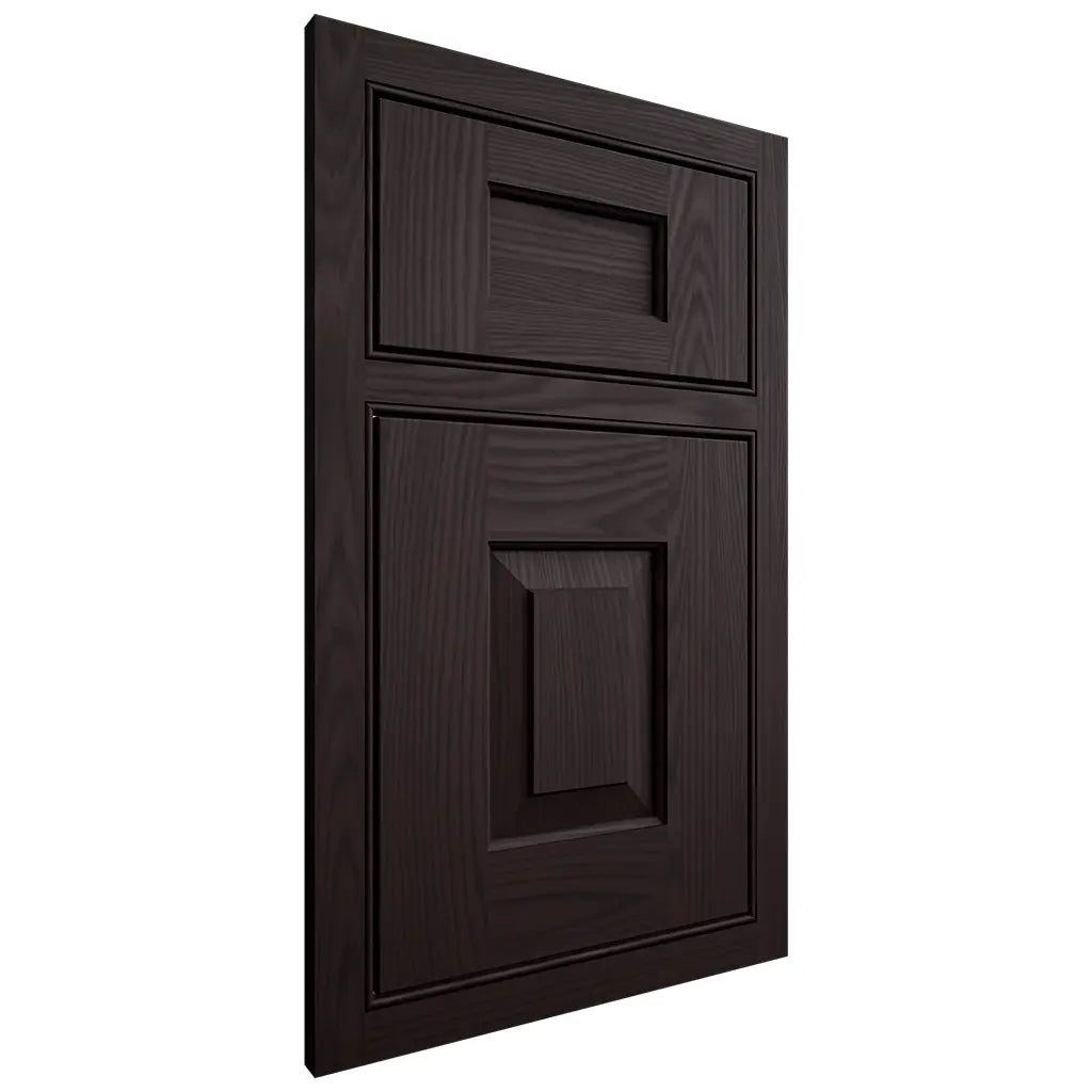 Shiloh Cabinetry Beaded Inset Hamlin Red Oak Plain Cut Espresso Door