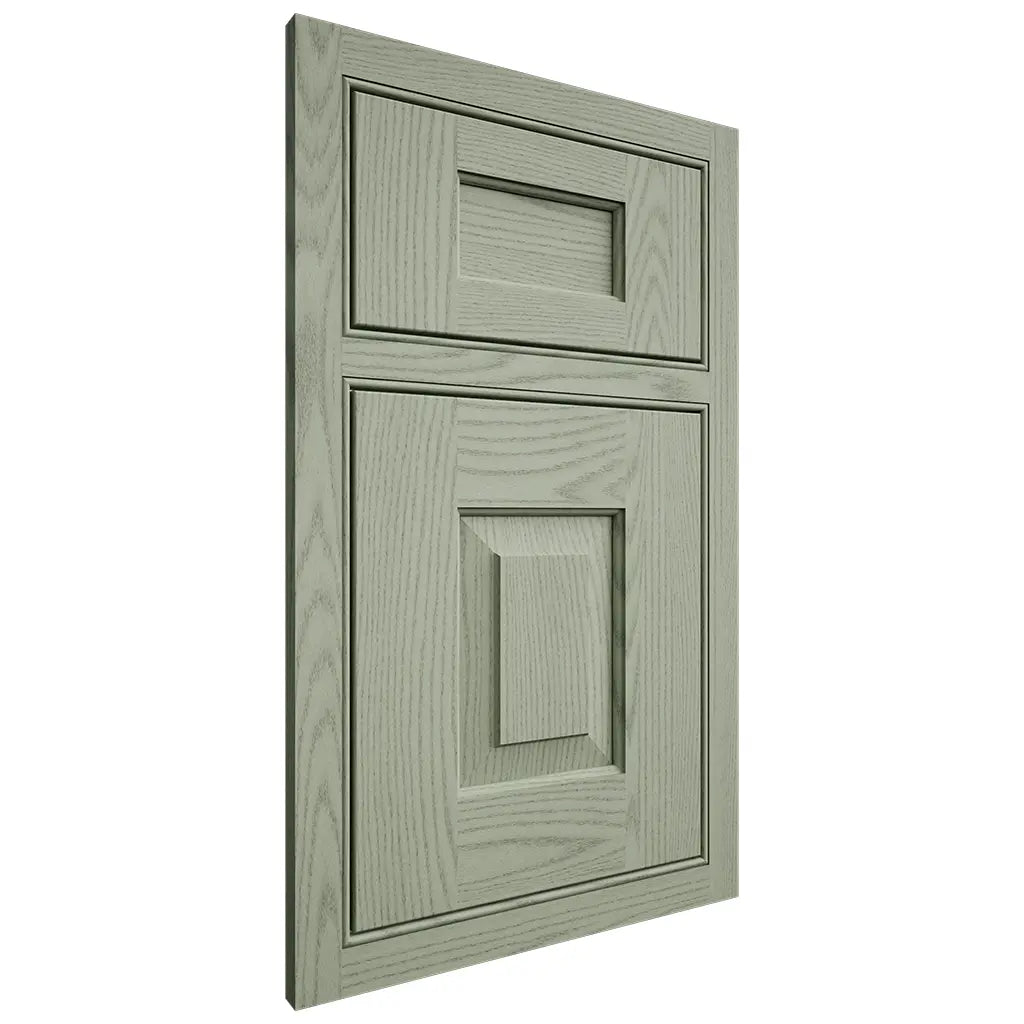 Shiloh Cabinetry Beaded Inset Hamlin Red Oak Plain Cut Moss Door