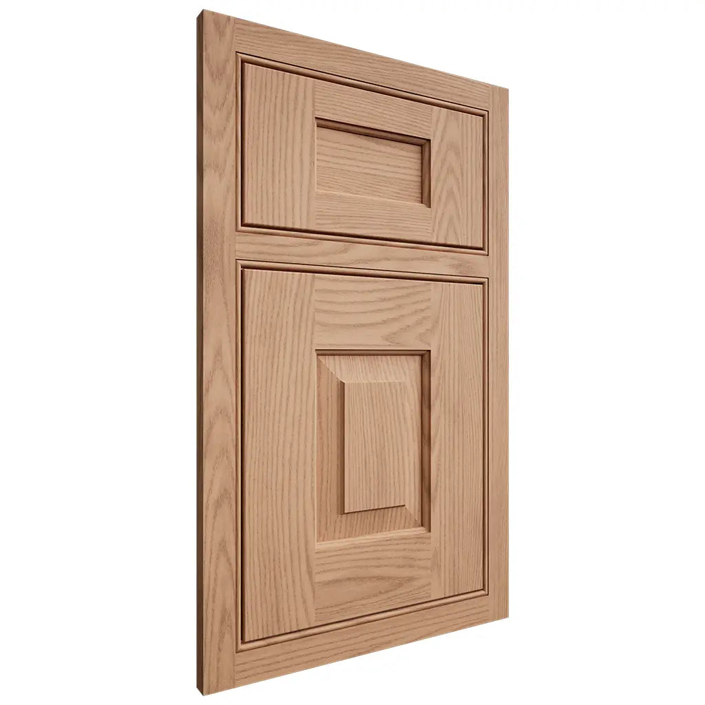 Shiloh Cabinetry Beaded Inset Hamlin Red Oak Plain Cut Natural Door