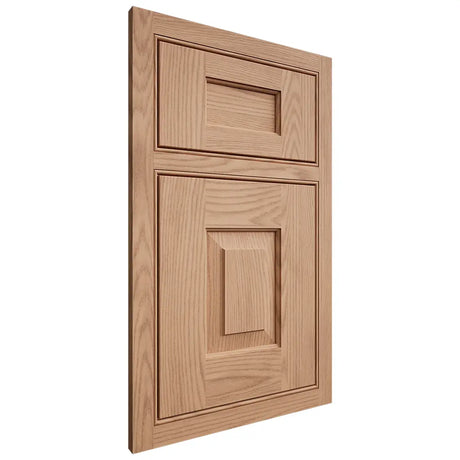 Shiloh Cabinetry Beaded Inset Hamlin Red Oak Plain Cut Natural Door