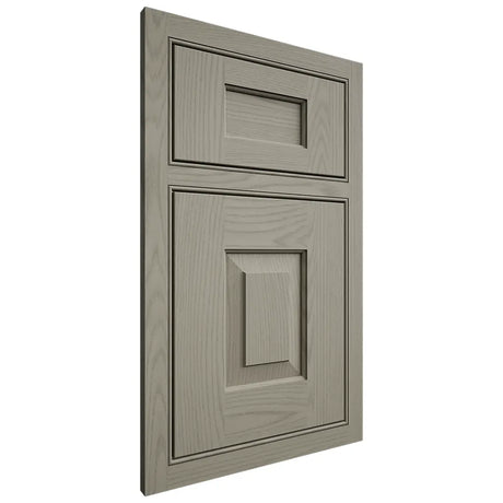 Shiloh Cabinetry Beaded Inset Hamlin Red Oak Plain Cut Thyme Door