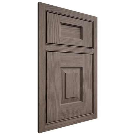 Shiloh Cabinetry Beaded Inset Hamlin White Oak Plain Cut Clay Door