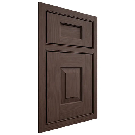 Shiloh Cabinetry Beaded Inset Hamlin White Oak Plain Cut Dusk Door