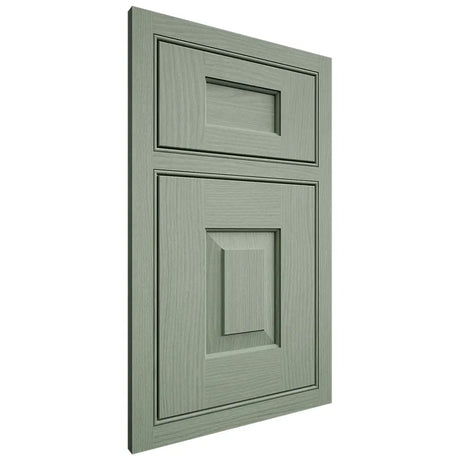Shiloh Cabinetry Beaded Inset Hamlin White Oak Plain Cut Moss Door