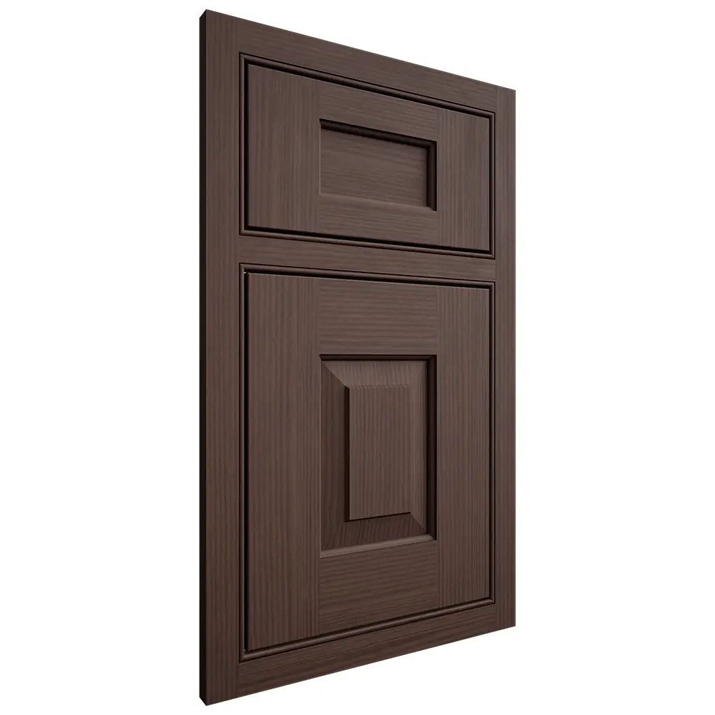 Shiloh Cabinetry Beaded Inset Hamlin White Oak Rift Cut Dusk Door