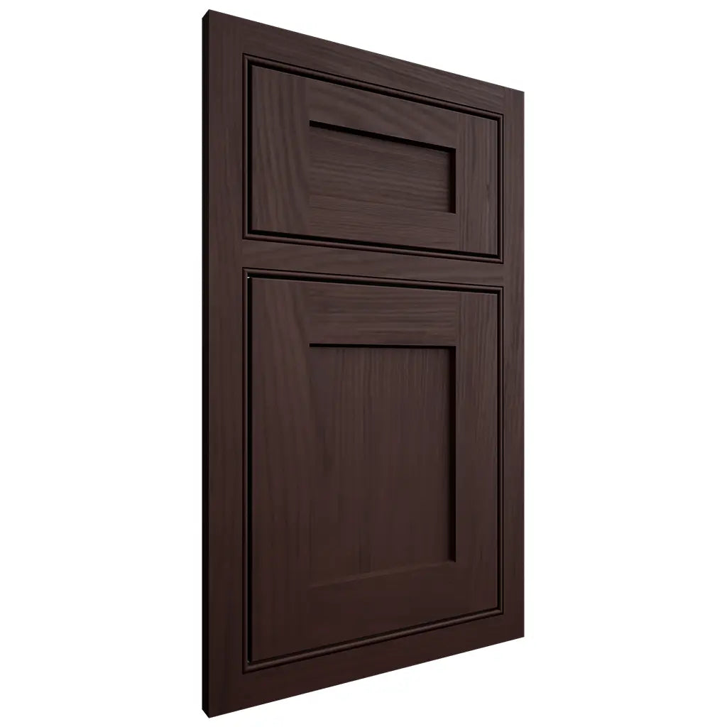 Shiloh Cabinetry Beaded Inset Hanover Alder Plain Cut Bistre Door