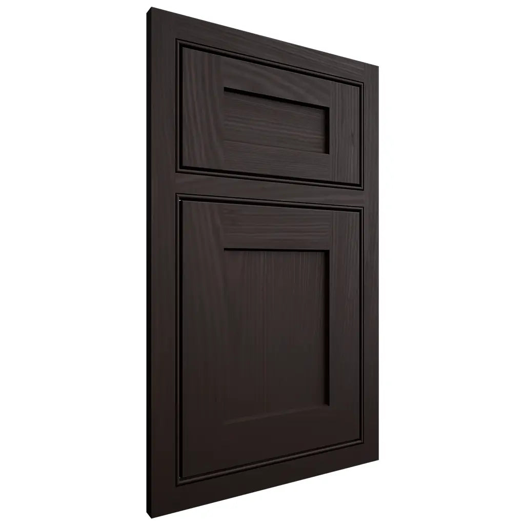 Shiloh Cabinetry Beaded Inset Hanover Alder Plain Cut Espresso Door