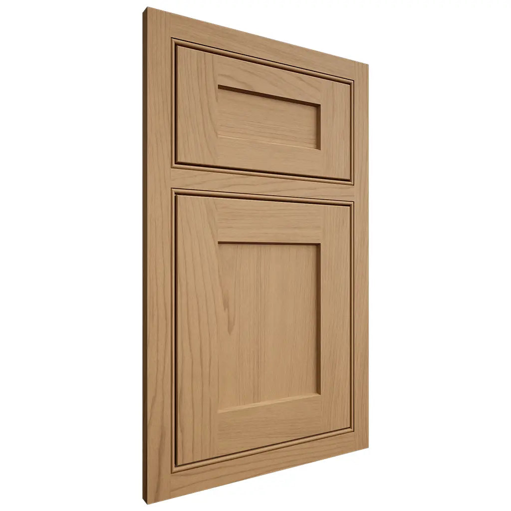 Shiloh Cabinetry Beaded Inset Hanover Alder Plain Cut Natural Door